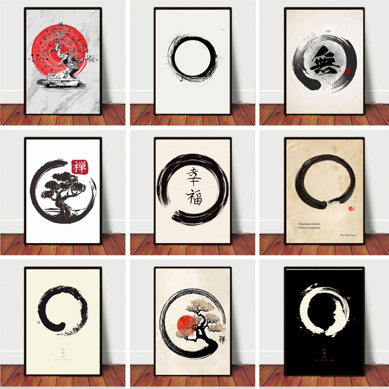 Home Decor Japanese - Zen Enso Daire Japon Tarzı Sanat