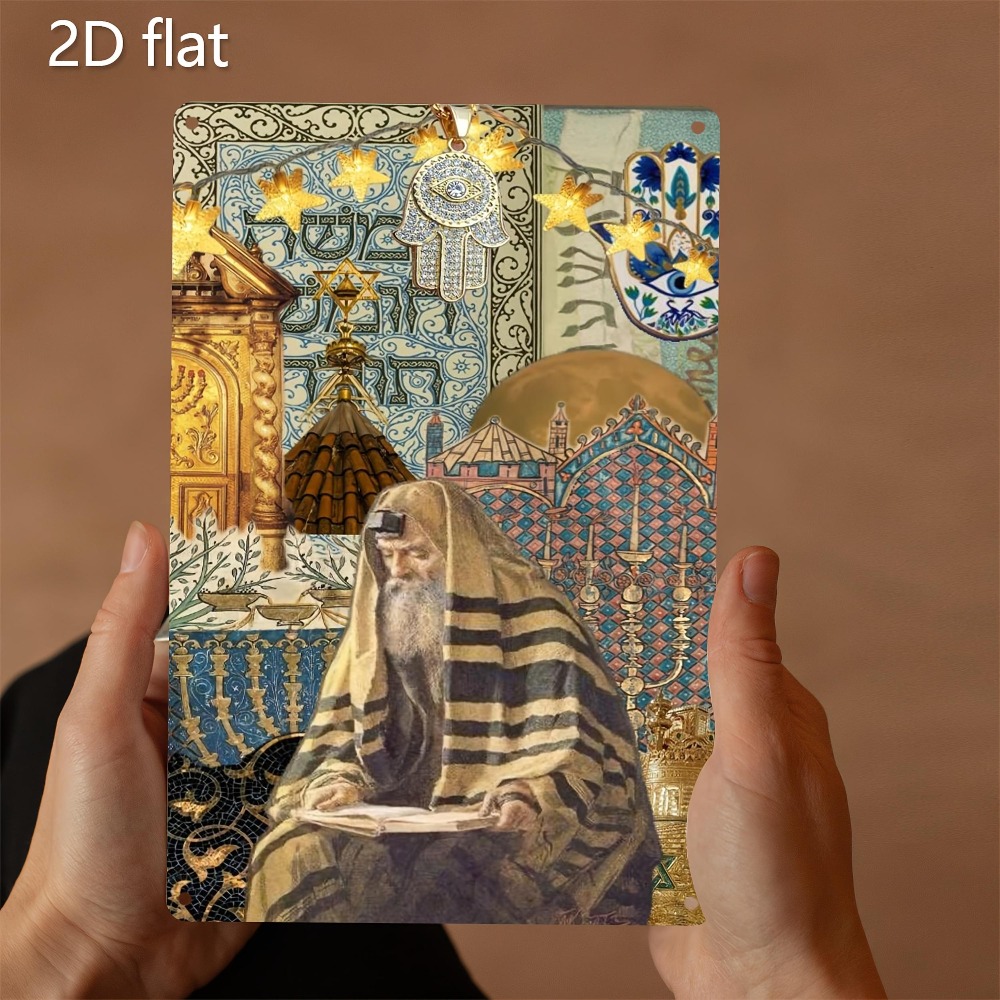 Home Decor You - CIFBUY Vintage Yahudi Yaşlı Okuyor Alüminyum