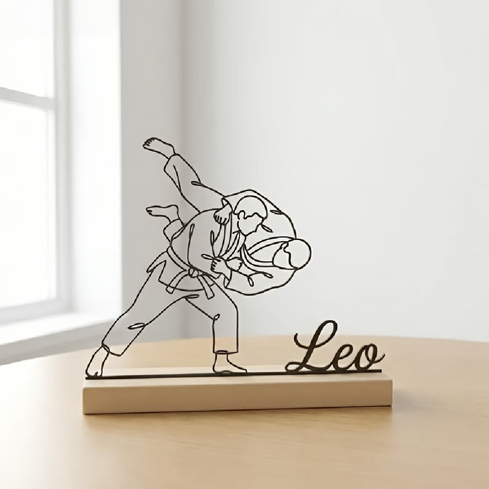 Home Decor Unique - Özel Olarak Kazınmış Judo Dövüş Sanatları