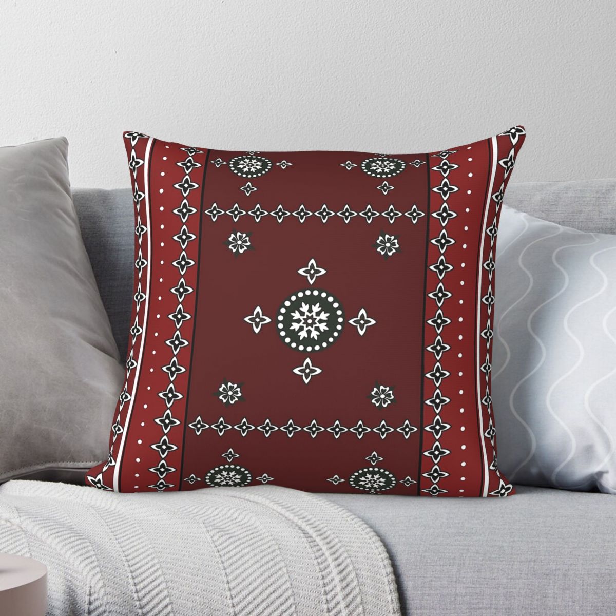 Home Decor Karachi - Sindhi Pakistanlı Kargahari Kare Yastık Kılıfı