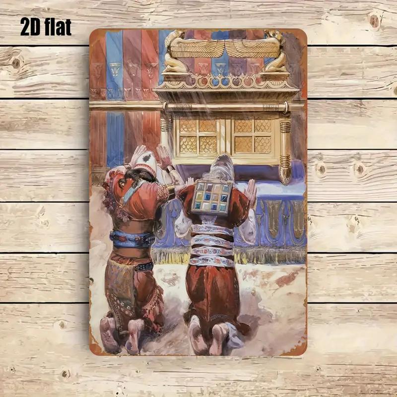 Home Decor You - CIFBUY Rustik İncil Temalı Metal Duvar
