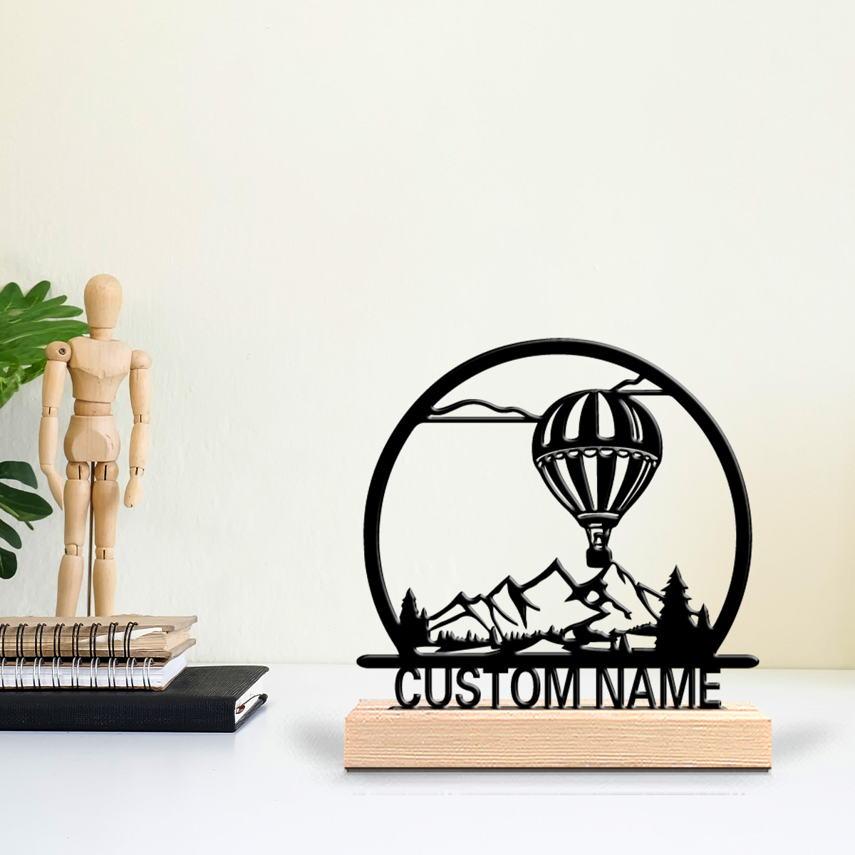 Home Decor Unique - 1 adet Sıcak Hava Balonu Kişiselleştirilmiş