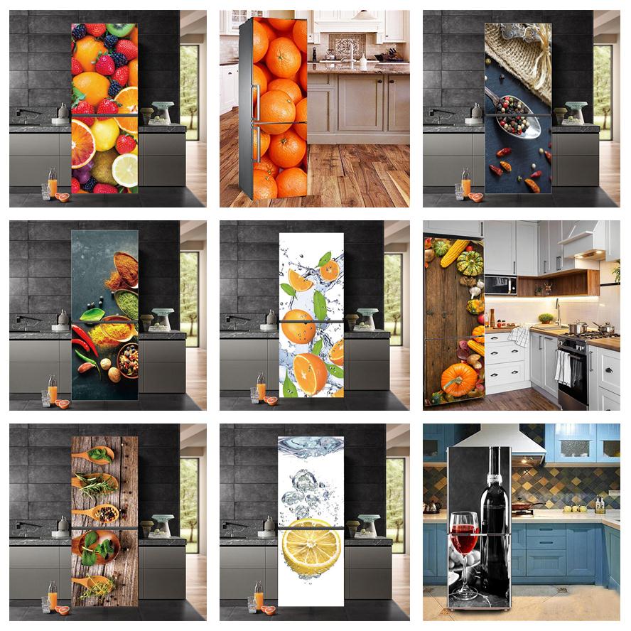 Home Decor On Sale - Meyve Baharat Desen Etiket Buzdolabı için