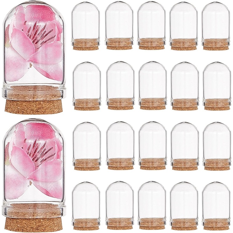 Terrarium Glass Bottle - 20 Takım Cam Cloche Kubbe Mini