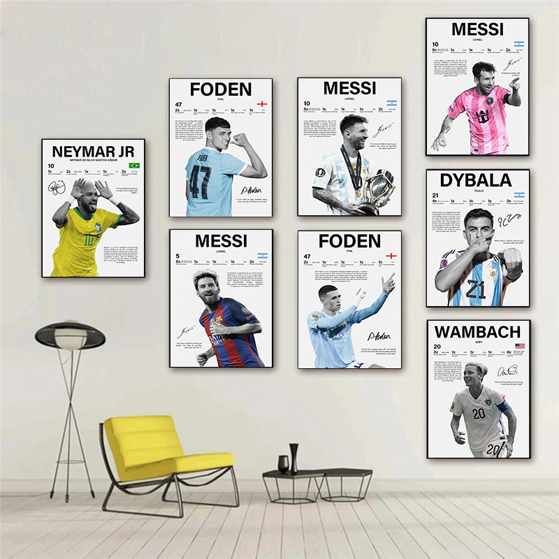 Victory Home Decor - Spor zaferi futbol atleti posteri ünlü