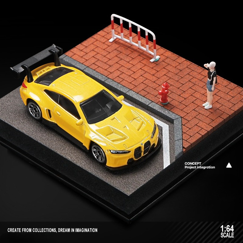 Home Decor Collection - Minyatür Sahne Sokak Kaldırım 1:64 Araba