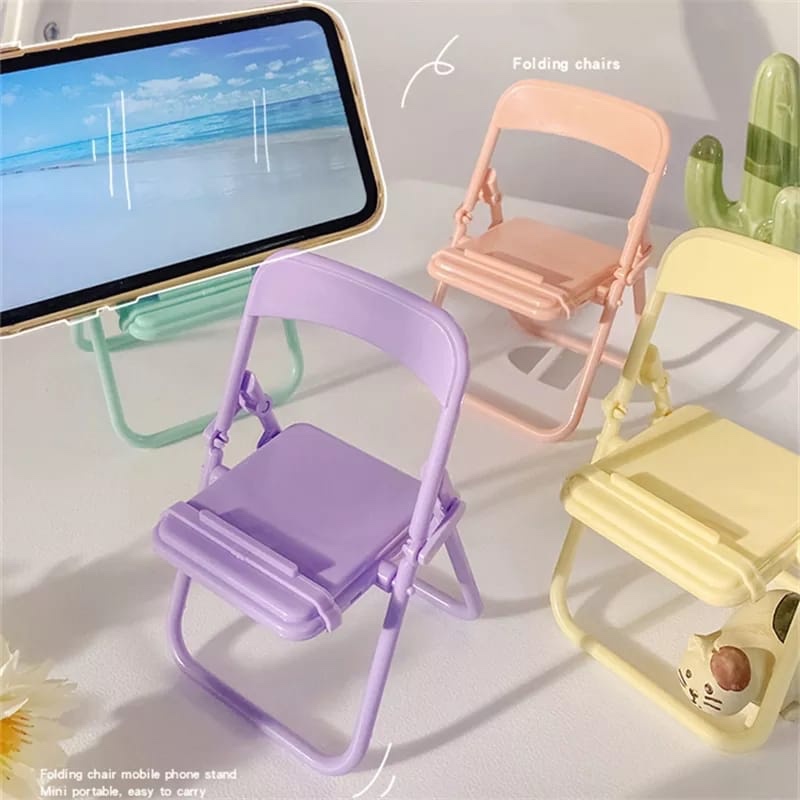 Home Decor Solution - Sevimli Sandalye Telefon Tutucu Standı Yaratıcı