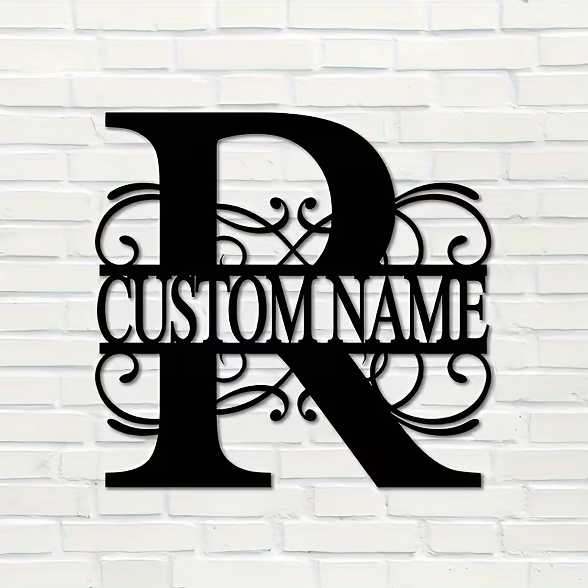 Home Decor Unique - Klasik Özel Monogram Metal Duvar Sanatı