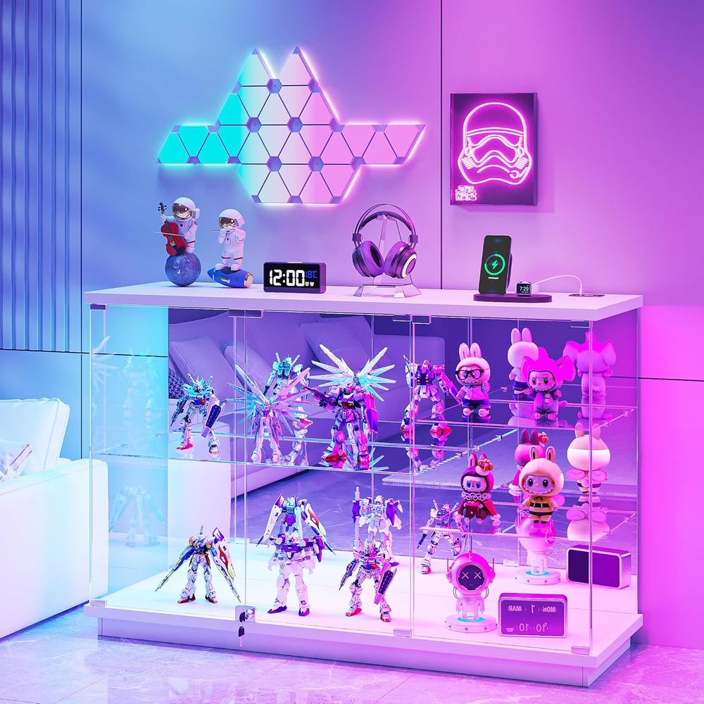 Home Decor Collection - Beyaz Yüksek Parlaklıkta Camlı, Kilitli ve