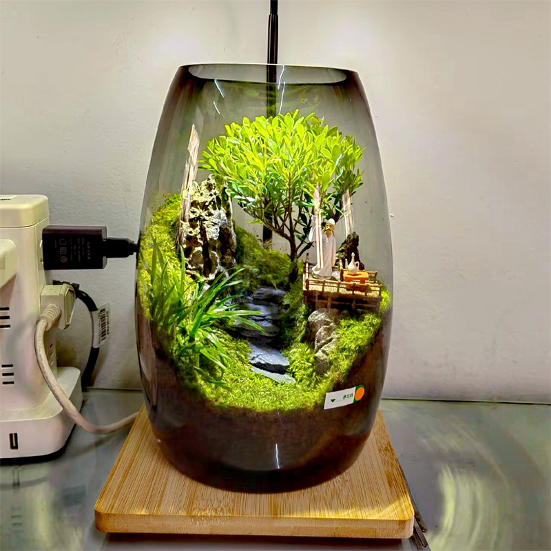 Terrarium Glass Bottle - Yapay mikro sahne cam şişe peyzaj