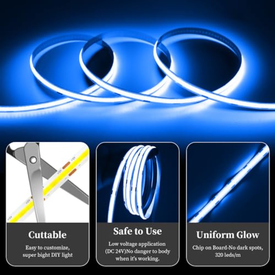 32,8ft/10M COB LED Şerit Işık, - Led Strip Lights incelemesi ve fiyatı
