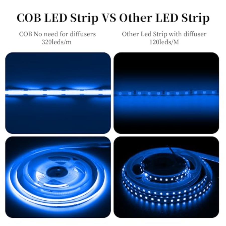 32,8ft/10M COB LED Şerit Işık, - Led Strip Lights incelemesi ve fiyatı