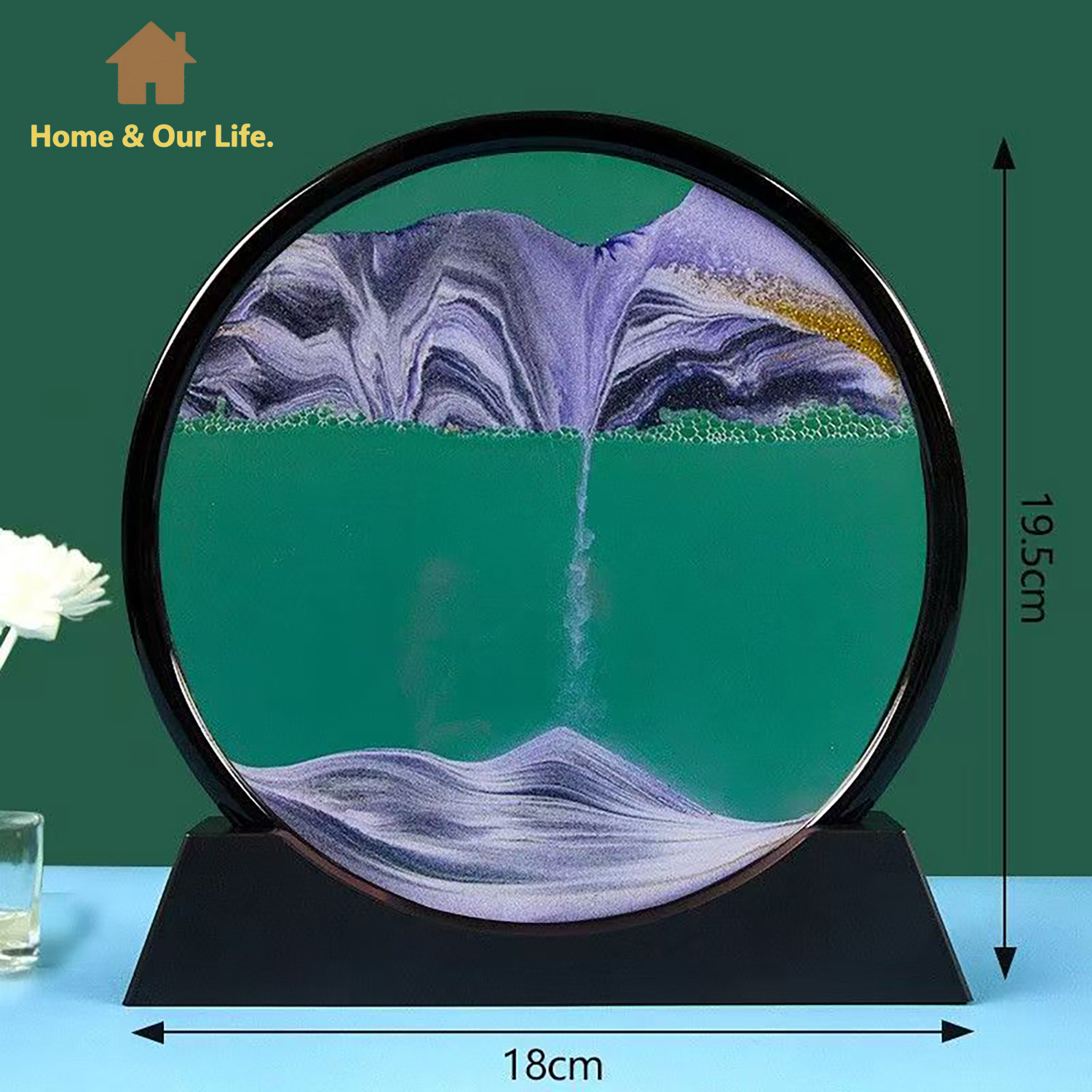 3D Dinamik Akışkan Kum Sanatı: - Home Decor Mirror incelemesi ve fiyatı