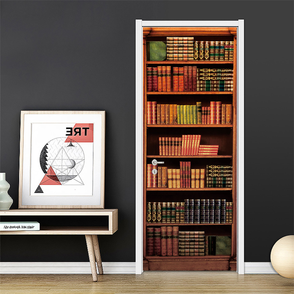 3D kapı duvar kağıdı PVC kütüp - Home Decor On Sale incelemesi ve fiyatı
