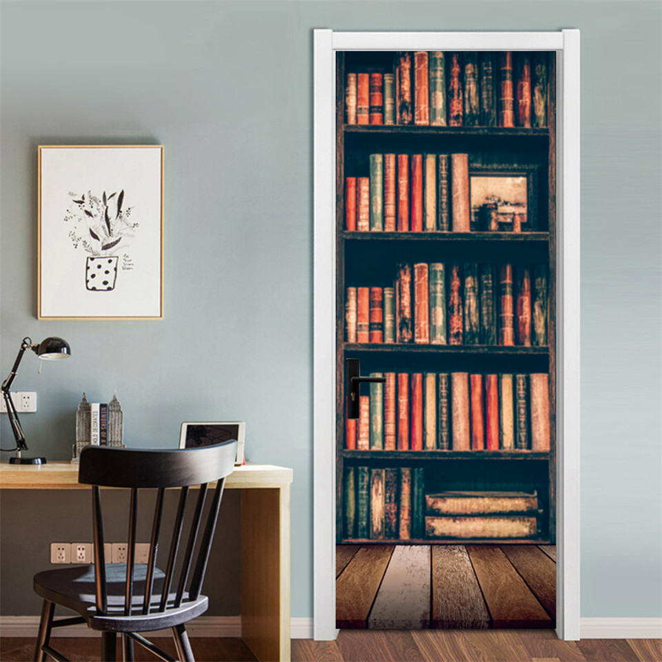3D kapı duvar kağıdı PVC kütüp - Home Decor On Sale incelemesi ve fiyatı