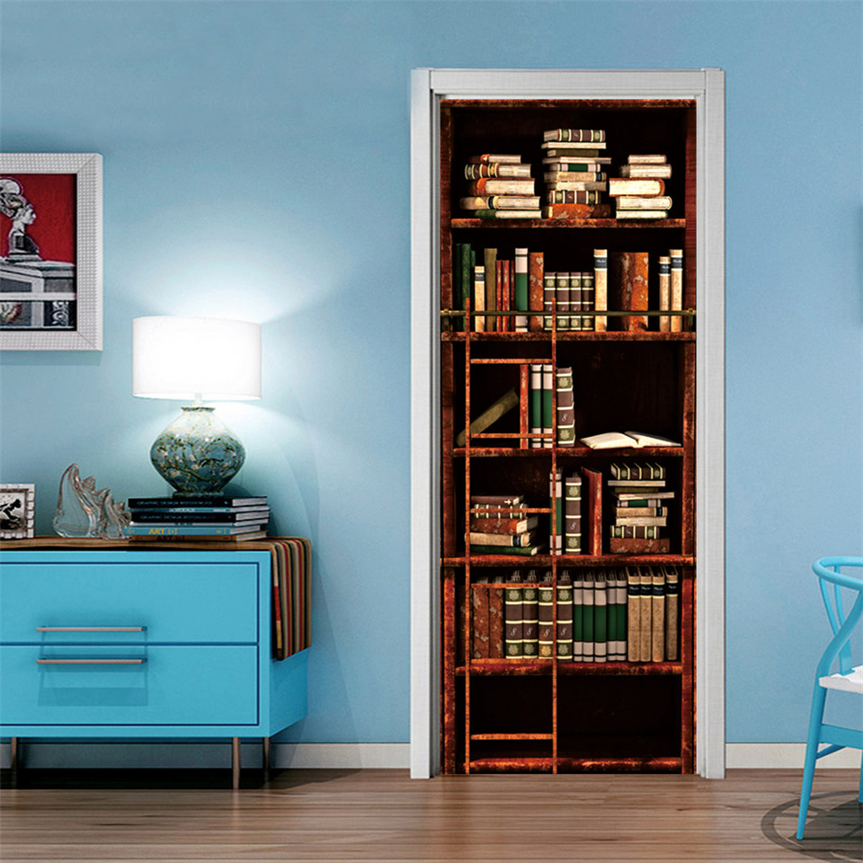 3D kapı duvar kağıdı PVC kütüp - Home Decor On Sale incelemesi ve fiyatı