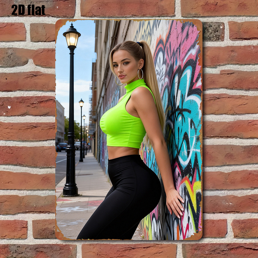 2D Vintage Metal Tabela Sokak  - Home Decor Games Free incelemesi ve fiyatı
