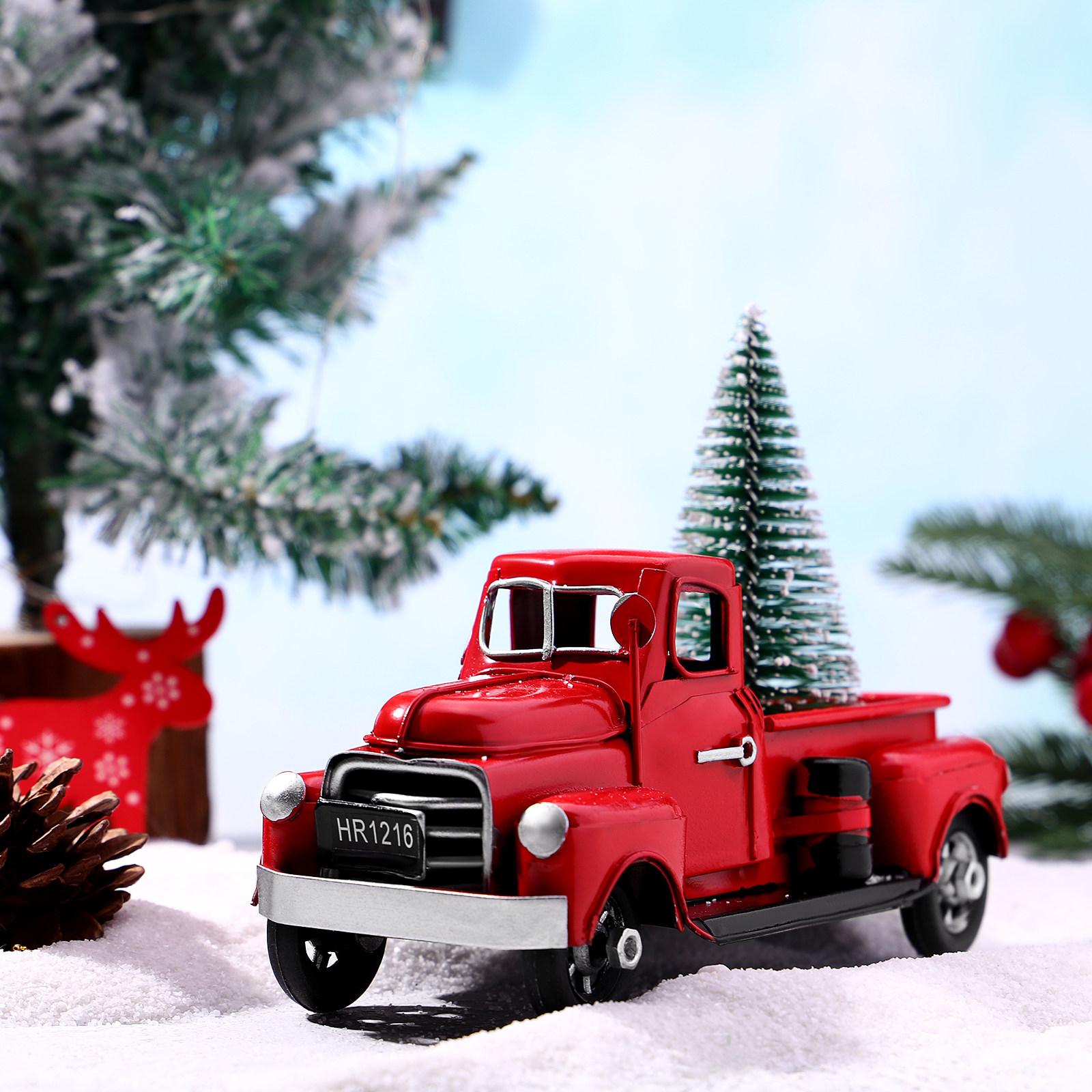 Vintage Kırmızı Metal Kamyon N - Home Decor Tree incelemesi ve fiyatı