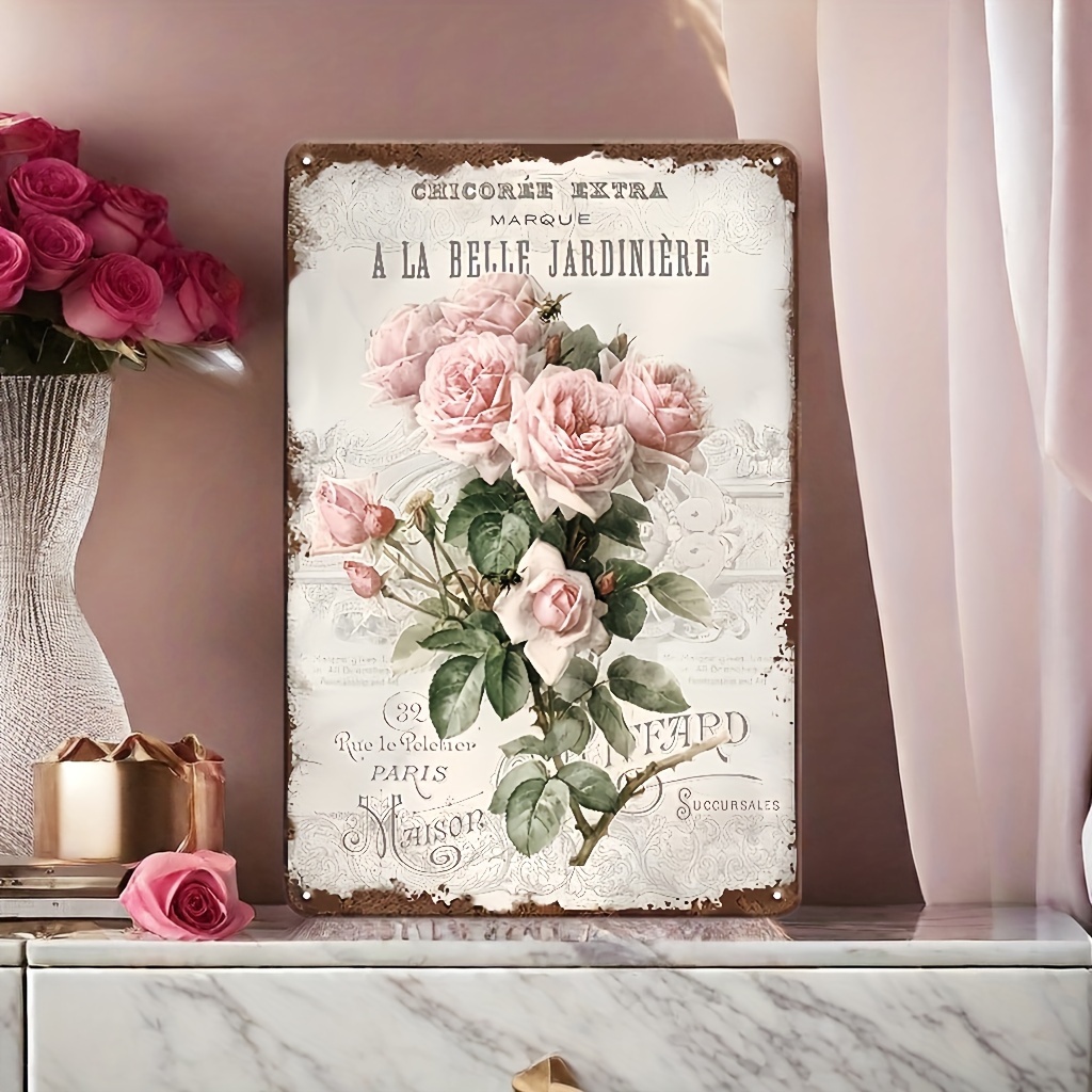 Şık Vintage Fransız Gülü Metal - Victory Home Decor incelemesi ve fiyatı