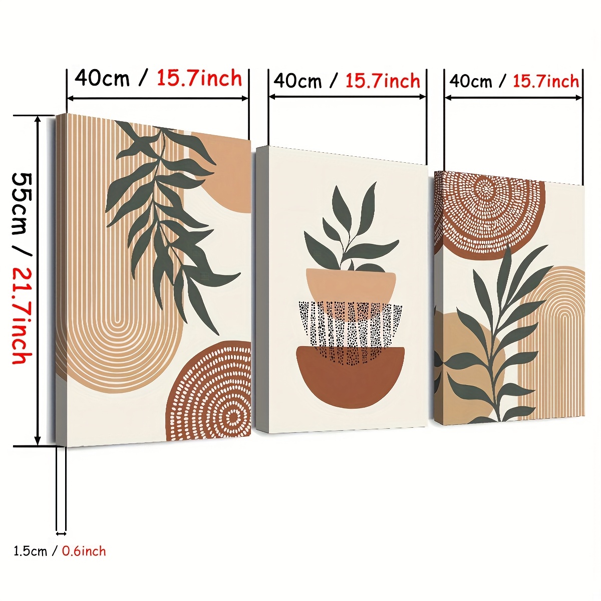 3 parçalı 2D düz baskı kanvas  - Home Decor Mirror incelemesi ve fiyatı