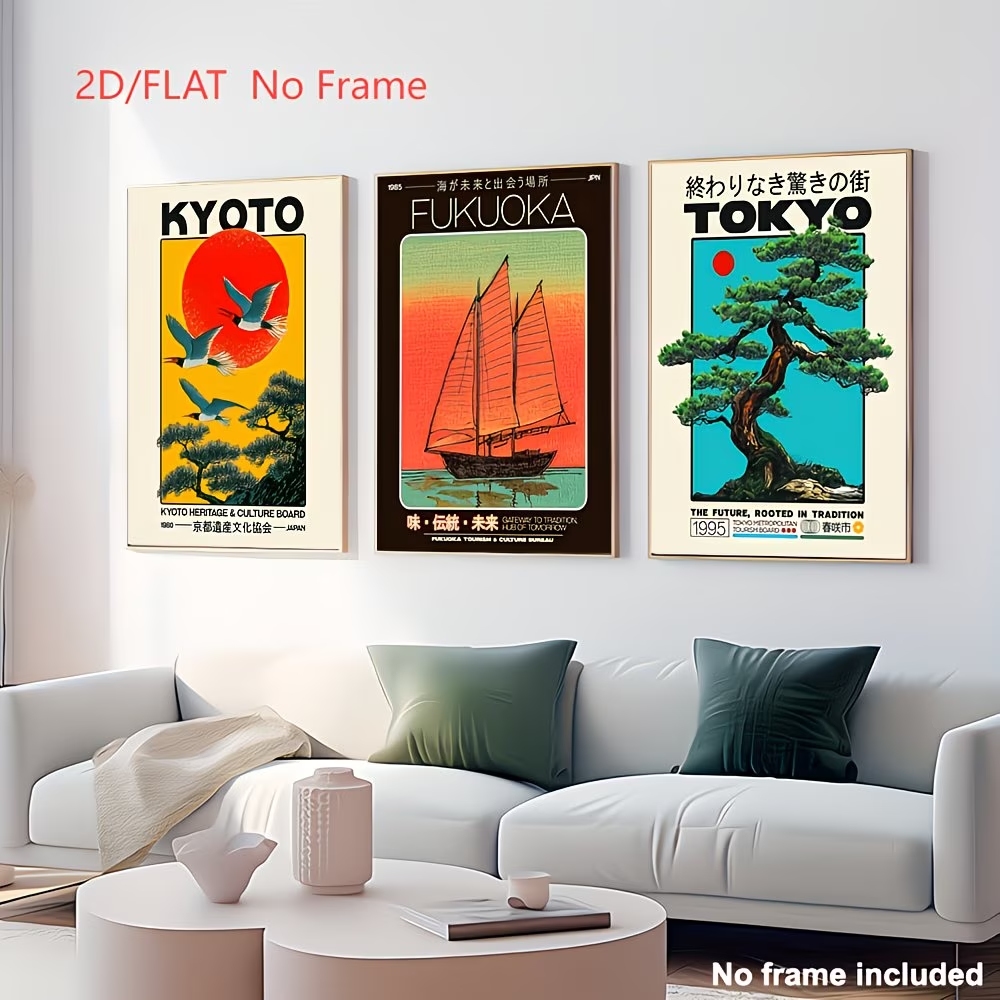 3 adet japon Kyoto Fukuoka Tok - Home Decor Japanese incelemesi ve fiyatı