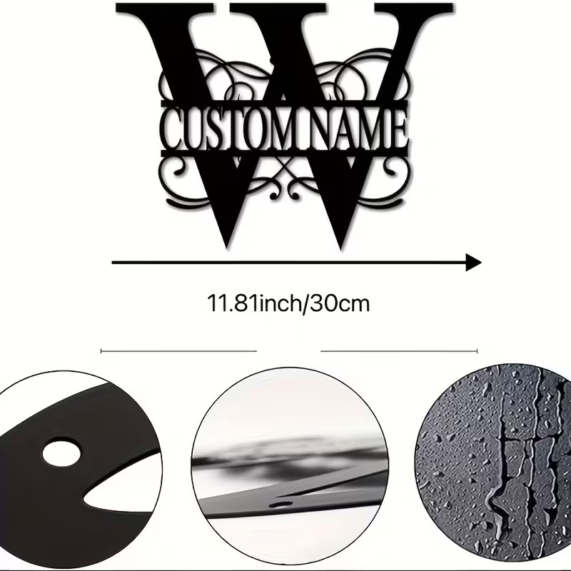 Klasik Özel Monogram Metal Duv - Home Decor Unique incelemesi ve fiyatı